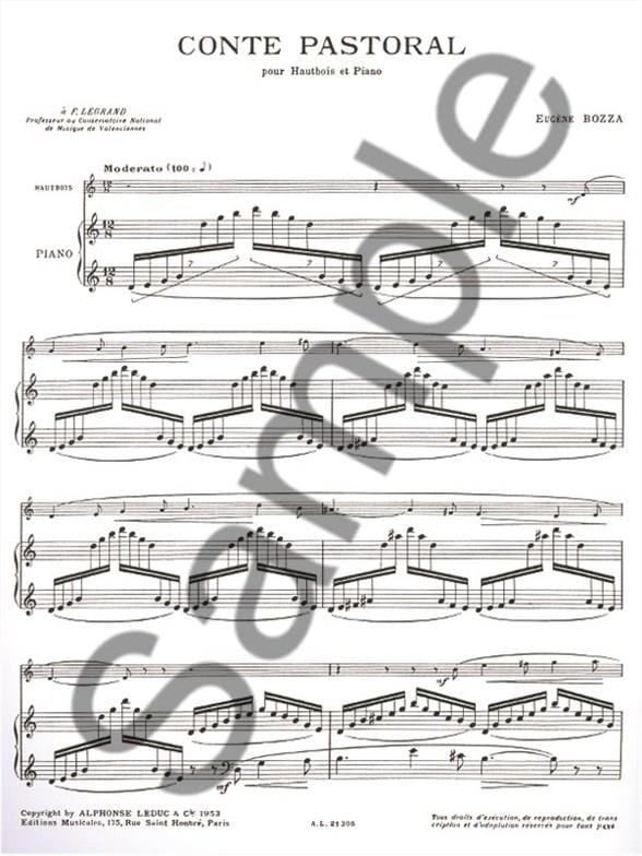 Conte Pastoral Eugene Bozza Partition Laflutedepan Com Conte Pastoral Eugene Bozza Partition Laflutedepan Com