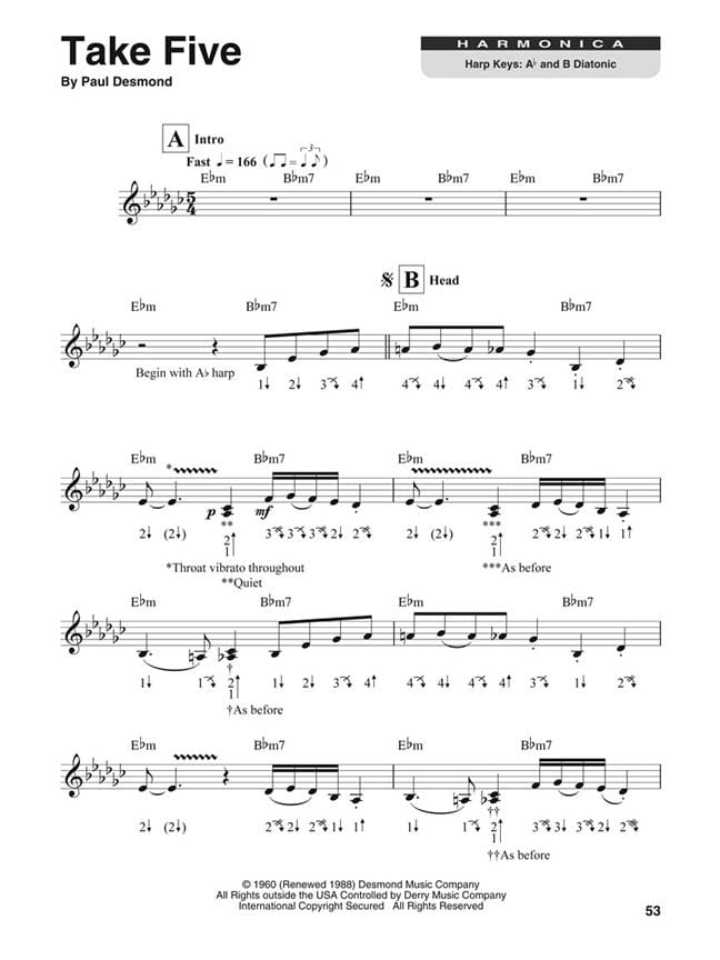 Harmonica playalong volume 15 Jazz classics