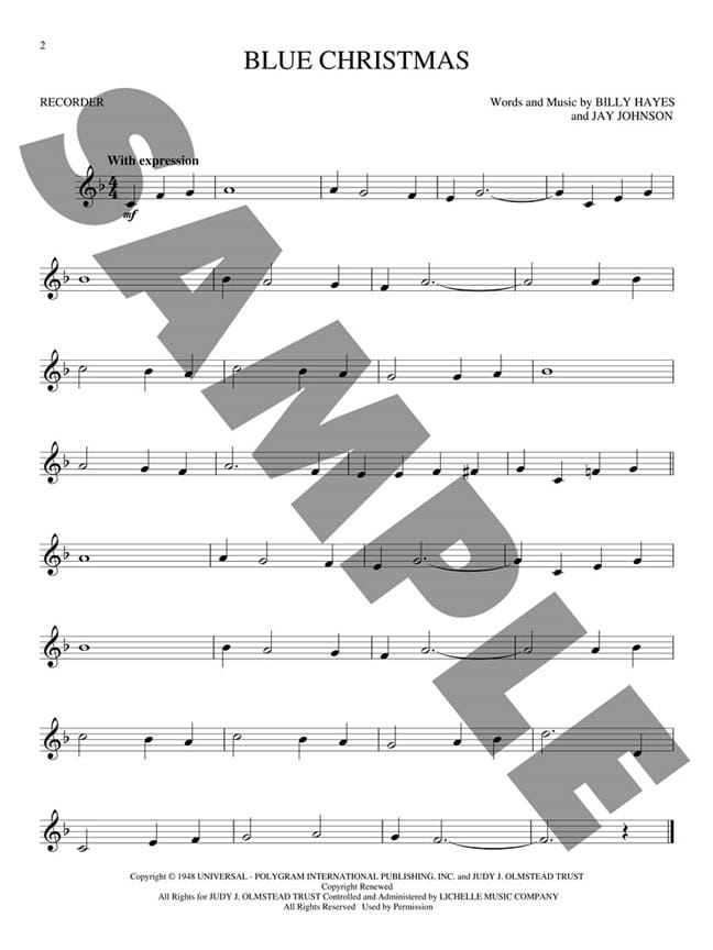 Noël - Christmas Hits for Recorder - Partition - di-arezzo.fr