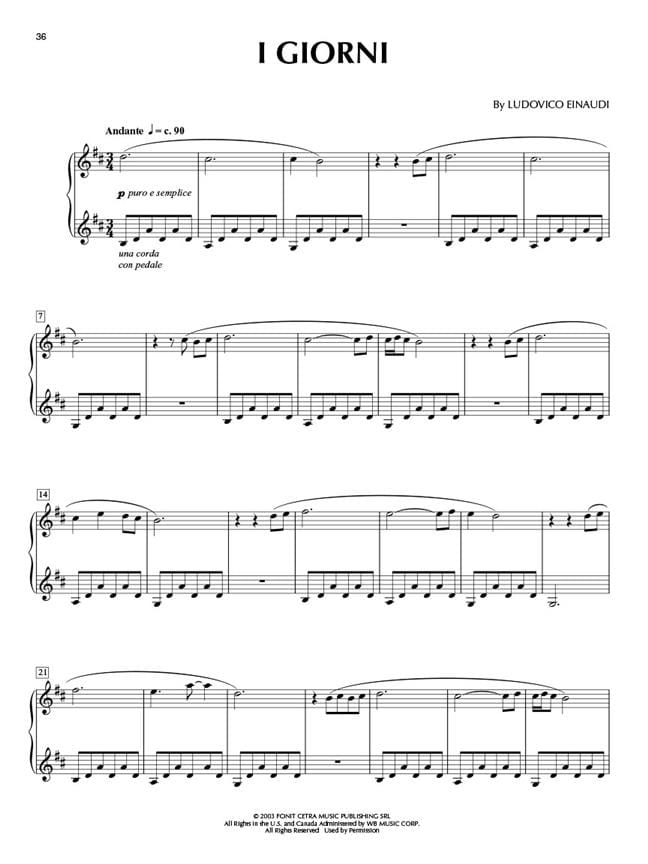 The Drowned Girl Yann Tiersen Sheet Music