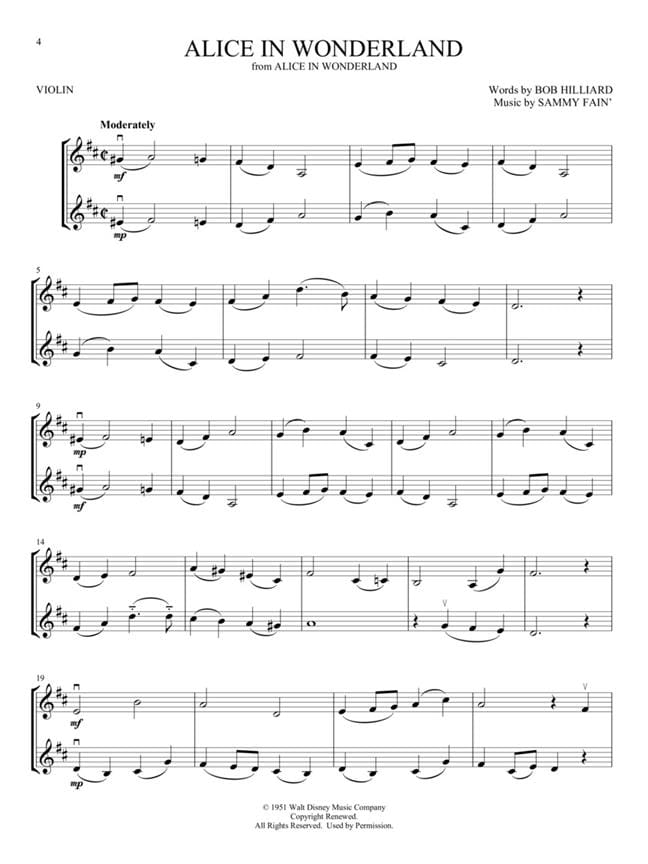 DISNEY Canciones de Disney para dueto de violín Partition diarezzo.es DISNEY Canciones de Disney para dueto de violín Partition diarezzo.es