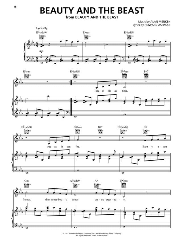 La Belle Et La Bete Piano Facile