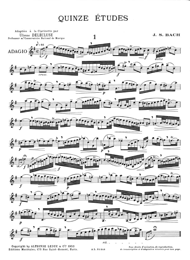 15 Etudes BACH Partition